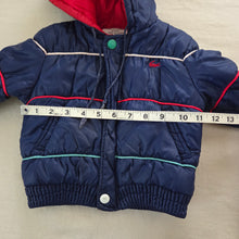 Load image into Gallery viewer, Vintage Lacoste Striped Hooded Coat 12-18 months
