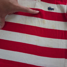 Load image into Gallery viewer, Vintage Lacoste Red/White Striped Shirt 3t/4t
