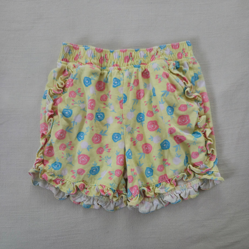 Vintage Yellow Rose Floral Shorts 4t