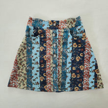 Load image into Gallery viewer, Vintage Striped Floral Skirt kids 7/8 *missing button
