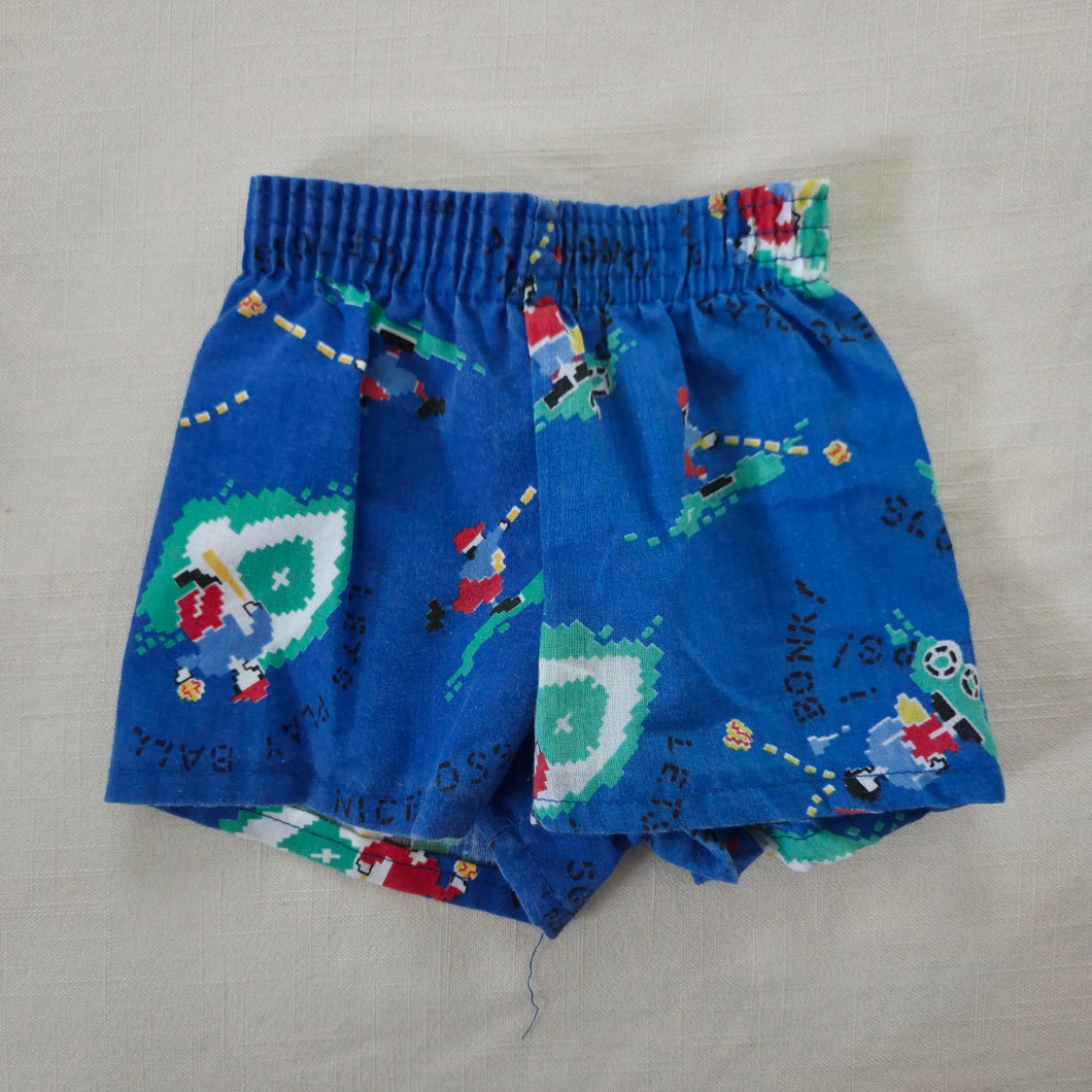 Vintage Pixelated Baseball Shorts 18 months *flaw