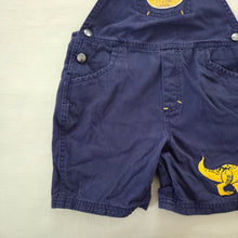 Load image into Gallery viewer, Vintage Dinosaur Navy Shortalls 4t
