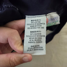 Load image into Gallery viewer, Vintage Dinosaur Navy Shortalls 4t
