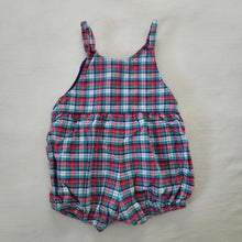 Load image into Gallery viewer, Vintage Plaid Bubble Shortalls 18 months
