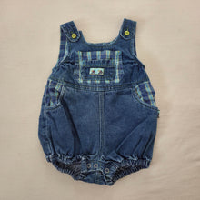 Load image into Gallery viewer, Vintage Denim + Plaid Bubble 12 months
