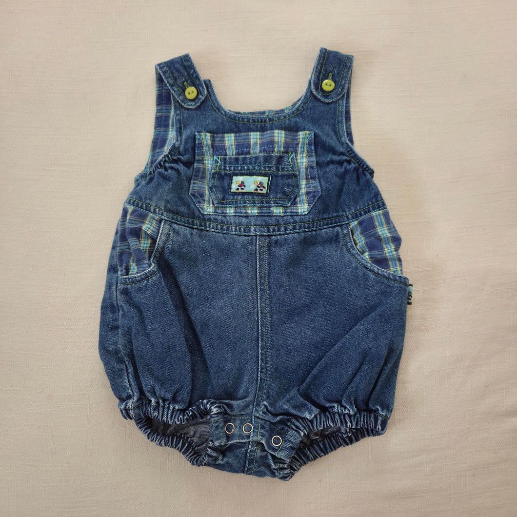 Vintage Denim + Plaid Bubble 12 months