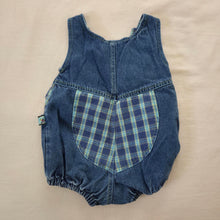 Load image into Gallery viewer, Vintage Denim + Plaid Bubble 12 months
