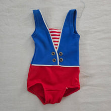 Load image into Gallery viewer, Vintage Sailor Swimsuit 12-18 months

