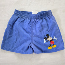 Load image into Gallery viewer, Vintage Mickey Mouse Blue Swim Trunks kids 6/7
