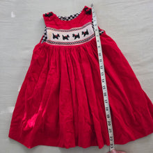 Load image into Gallery viewer, Vintage Scotty Smocked Red Dress 3t/4t
