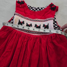 Load image into Gallery viewer, Vintage Scotty Smocked Red Dress 3t/4t
