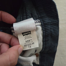 Load image into Gallery viewer, Vintage Levi&#39;s 550 Fit Navy Blue Cord Pants kids 7
