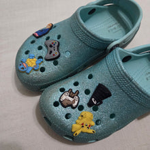 Load image into Gallery viewer, Crocs Glittery Blue Shoes kids 13
