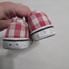 Load image into Gallery viewer, VANS Red Gingham Velcro Shoes toddler 8
