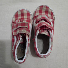 Load image into Gallery viewer, VANS Red Gingham Velcro Shoes toddler 8
