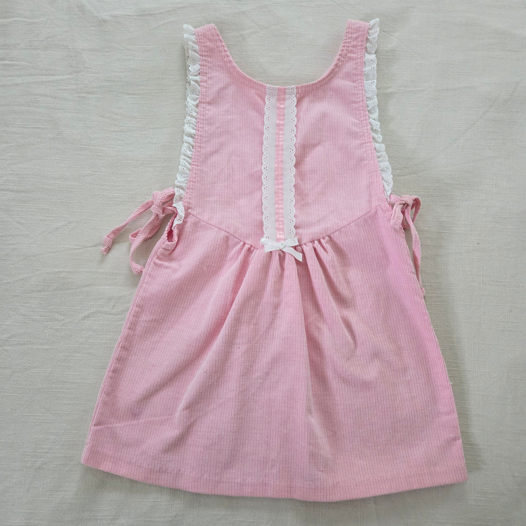 pink dress 5t Vintage Pink Sleeveless Pinafore Dress 5t/6 – Nostalgic Baby Vintage