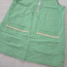 Load image into Gallery viewer, Vintage 90s Green Gingham Dress kids 8/10
