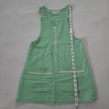 Load image into Gallery viewer, Vintage 90s Green Gingham Dress kids 8/10
