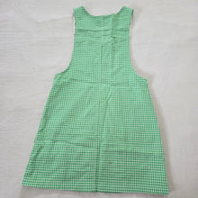 Load image into Gallery viewer, Vintage 90s Green Gingham Dress kids 8/10
