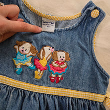 Load image into Gallery viewer, Vintage Ballet Puppies Denim Dress kids 6
