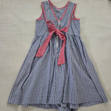Load image into Gallery viewer, Vintage Watermelon Plaid Sleeveless Dress kids 7 *flaw
