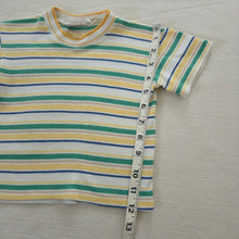 Load image into Gallery viewer, Vintage Green/Yellow Striped Tee 2t
