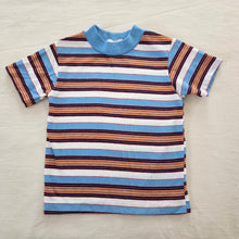 Load image into Gallery viewer, Vintage Blue/Brown Striped Shirt 2t/3t
