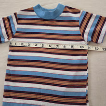 Load image into Gallery viewer, Vintage Blue/Brown Striped Shirt 2t/3t
