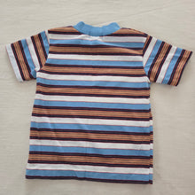Load image into Gallery viewer, Vintage Blue/Brown Striped Shirt 2t/3t
