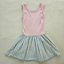 Load image into Gallery viewer, Vintage Pink/Striped Sleeveless Dress kids 6
