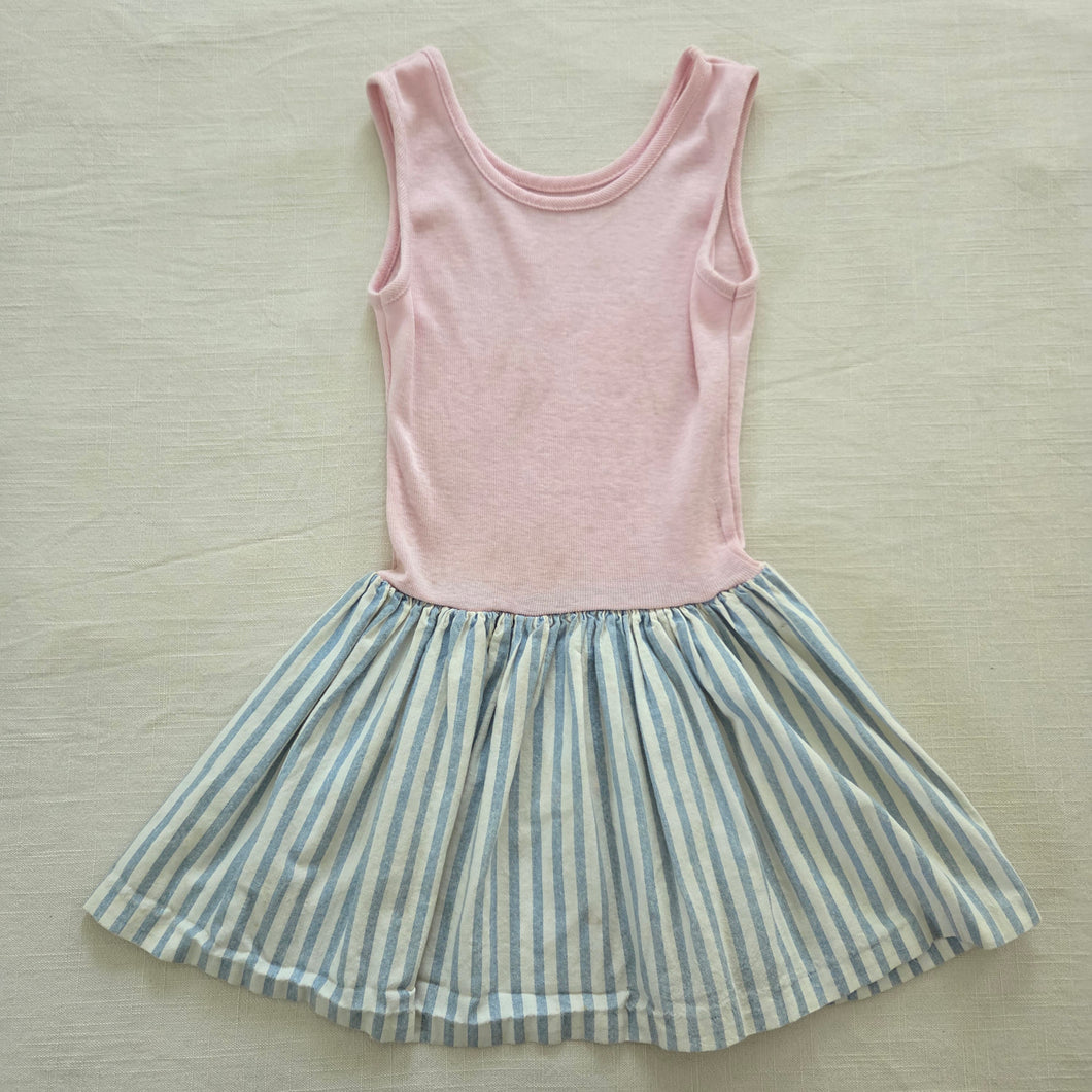 Vintage Pink/Striped Sleeveless Dress kids 6