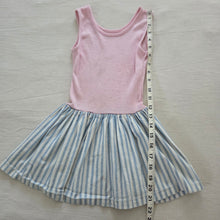 Load image into Gallery viewer, Vintage Pink/Striped Sleeveless Dress kids 6
