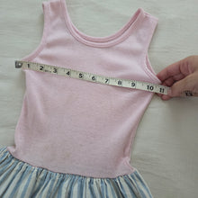 Load image into Gallery viewer, Vintage Pink/Striped Sleeveless Dress kids 6
