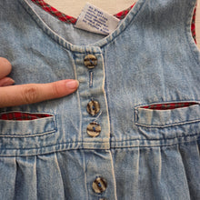 Load image into Gallery viewer, Vintage Samara Denim Dress 2t *missing button
