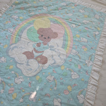 Load image into Gallery viewer, Vintage Precious Moments Bear Quilted Toddler Blanket
