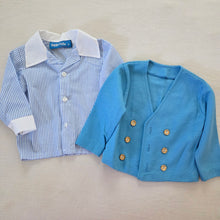 Load image into Gallery viewer, Vintage Blue Blazer + Shirt Bundle 12 months
