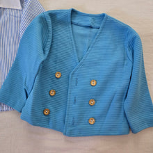 Load image into Gallery viewer, Vintage Blue Blazer + Shirt Bundle 12 months
