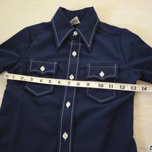 Load image into Gallery viewer, Vintage 70s Sears Navy Buttondown 4t
