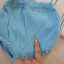 Load image into Gallery viewer, Vintage Blue Knit Matching Set 18 months
