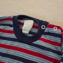 Load image into Gallery viewer, Vintage Red/Blue Striped Long Sleeve 3-6 months

