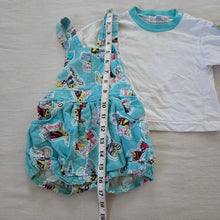 Load image into Gallery viewer, Vintage 90s Animals Shortalls + Shirt Set 24 months
