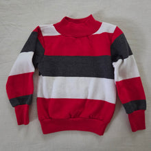Load image into Gallery viewer, Vintage Red Striped Turtleneck 2t/3t
