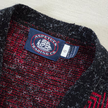 Load image into Gallery viewer, Vintage Red/Gray Knit Cardigan 5t/6
