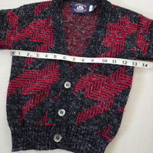 Load image into Gallery viewer, Vintage Red/Gray Knit Cardigan 5t/6
