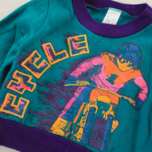 Load image into Gallery viewer, Vintage Cycle Green/Purple Crewneck 18 months
