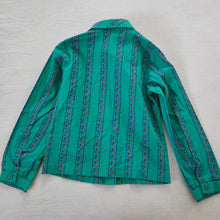 Load image into Gallery viewer, Vintage Green Striped Buttondown 4t

