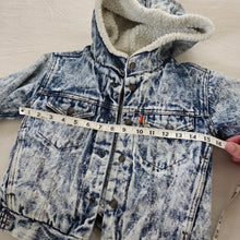 Load image into Gallery viewer, Vintage Levi's Sherpa Jean Jacket Orange Tab 5t *broken zipper
