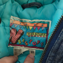 Load image into Gallery viewer, Vintage Quilted Jean Coat 2t/3t
