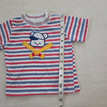 Load image into Gallery viewer, Vintage Baseball Bear Striped Tee 6-9 months

