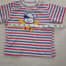 Load image into Gallery viewer, Vintage Baseball Bear Striped Tee 6-9 months
